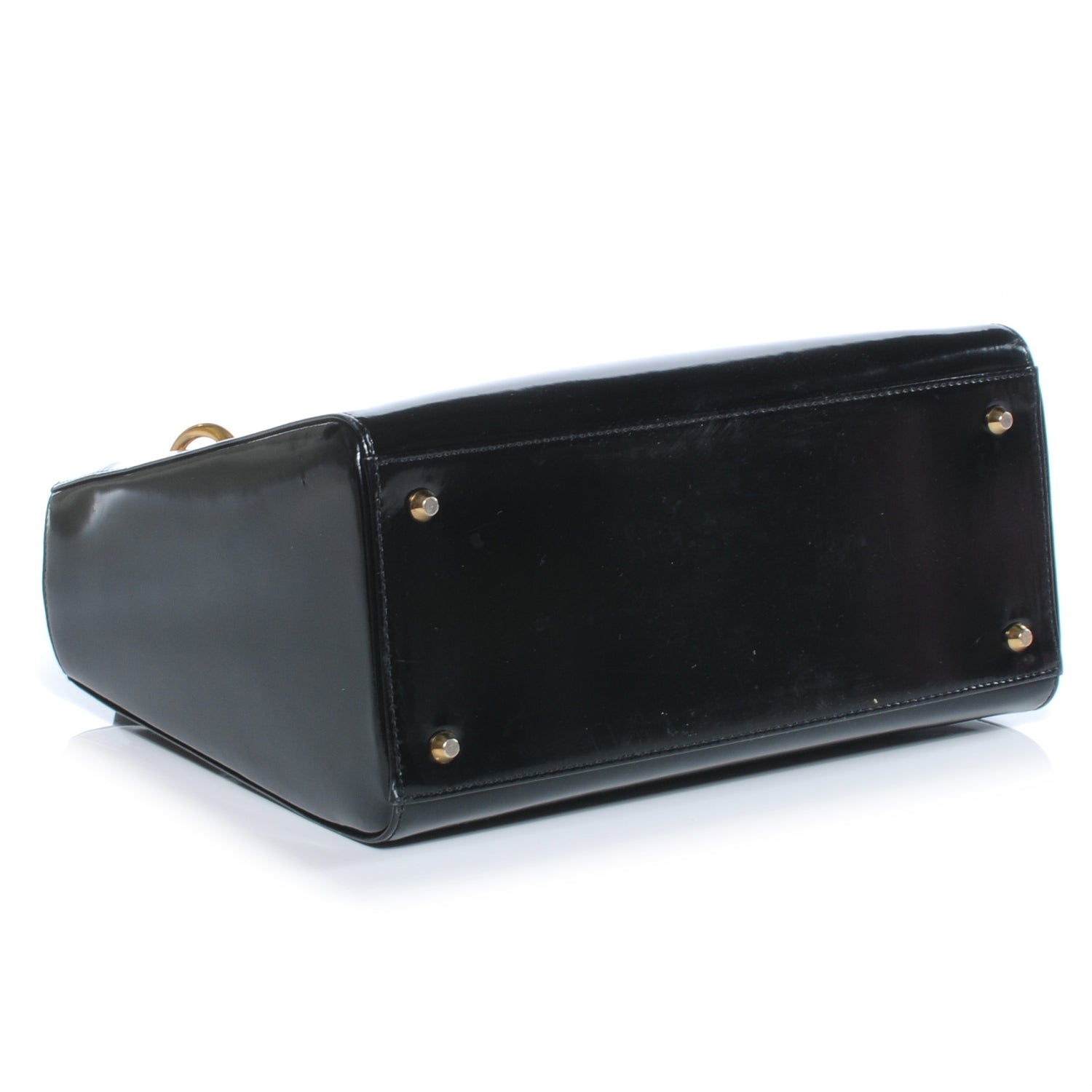 Christian Dior Patent Medium Lady Dior Black 5 of 8