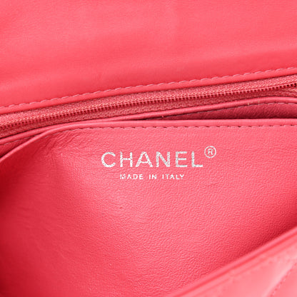 Chanel Patent Quilted Mini Square Flap Pink 6 of 12
