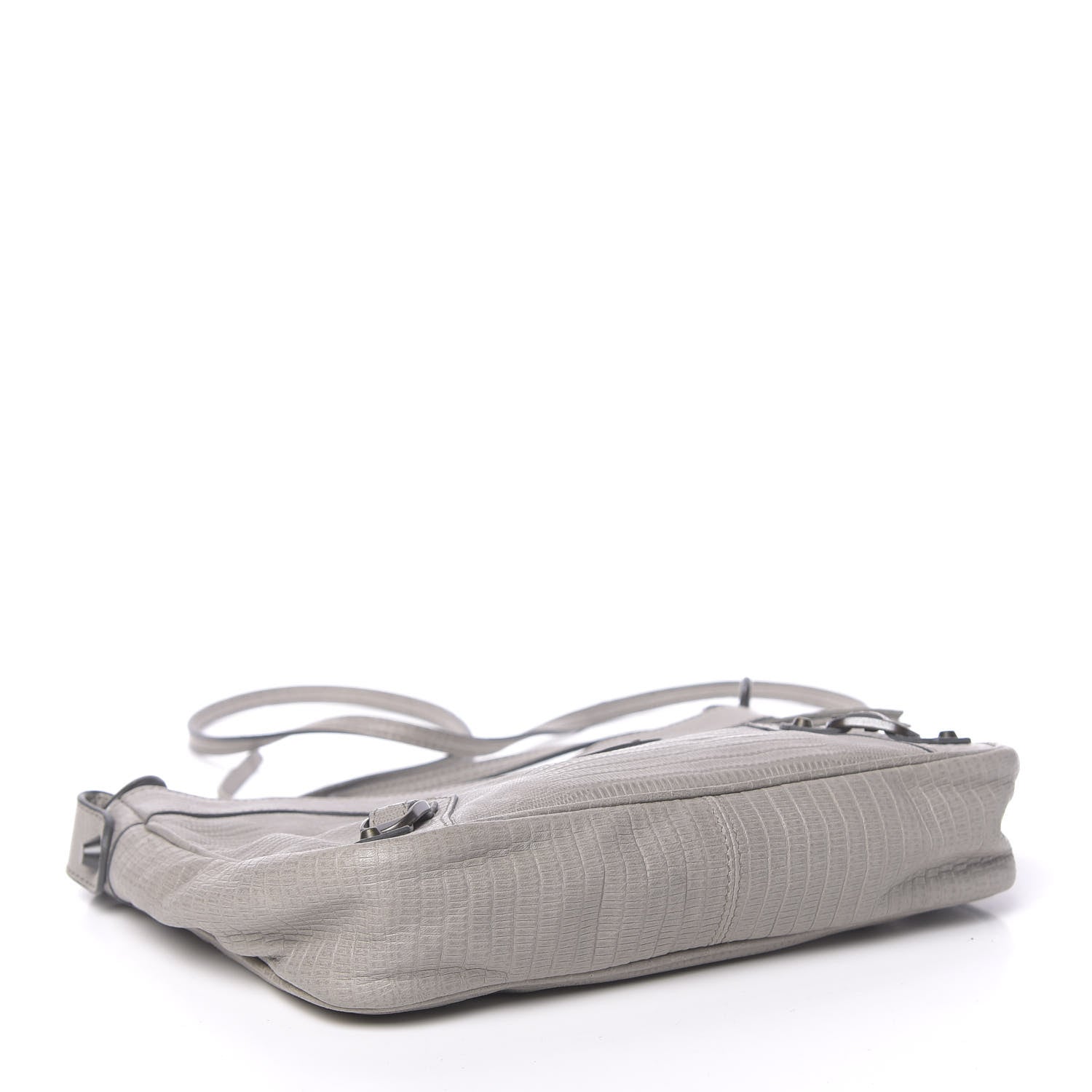 Balenciaga Agneau Lizard Embossed Classic Hardware Hip Gris Clair 4 of 10