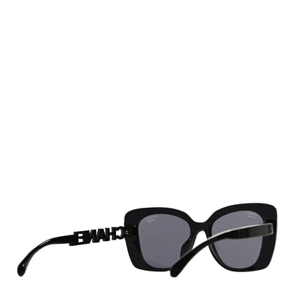 Chanel Acetate Strass Polarized Square Sunglasses 5422-B-A Black 3 of 8