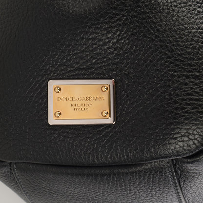 Dolce & Gabbana Grained Deerskin Large Miss Sicily Satchel Black 7 of 7