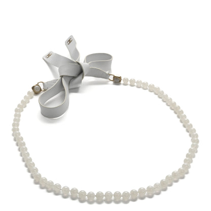 Chanel Beaded Calfskin CC Belt White 2 of 4