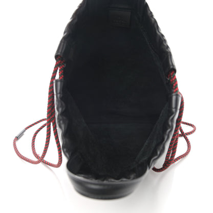 Gucci Calfskin Logo Drawstring Backpack Black 6 of 15