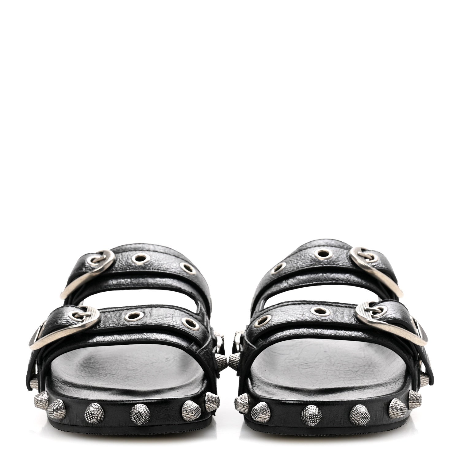 Balenciaga Agneau Arena Cagole Mens Slide Sandals 43 Black 3 of 9