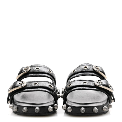 Balenciaga Agneau Arena Cagole Mens Slide Sandals 43 Black 3 of 9