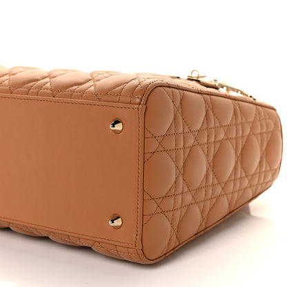Christian Dior Lambskin Cannage Medium Lady Dior Amber 8 of 9