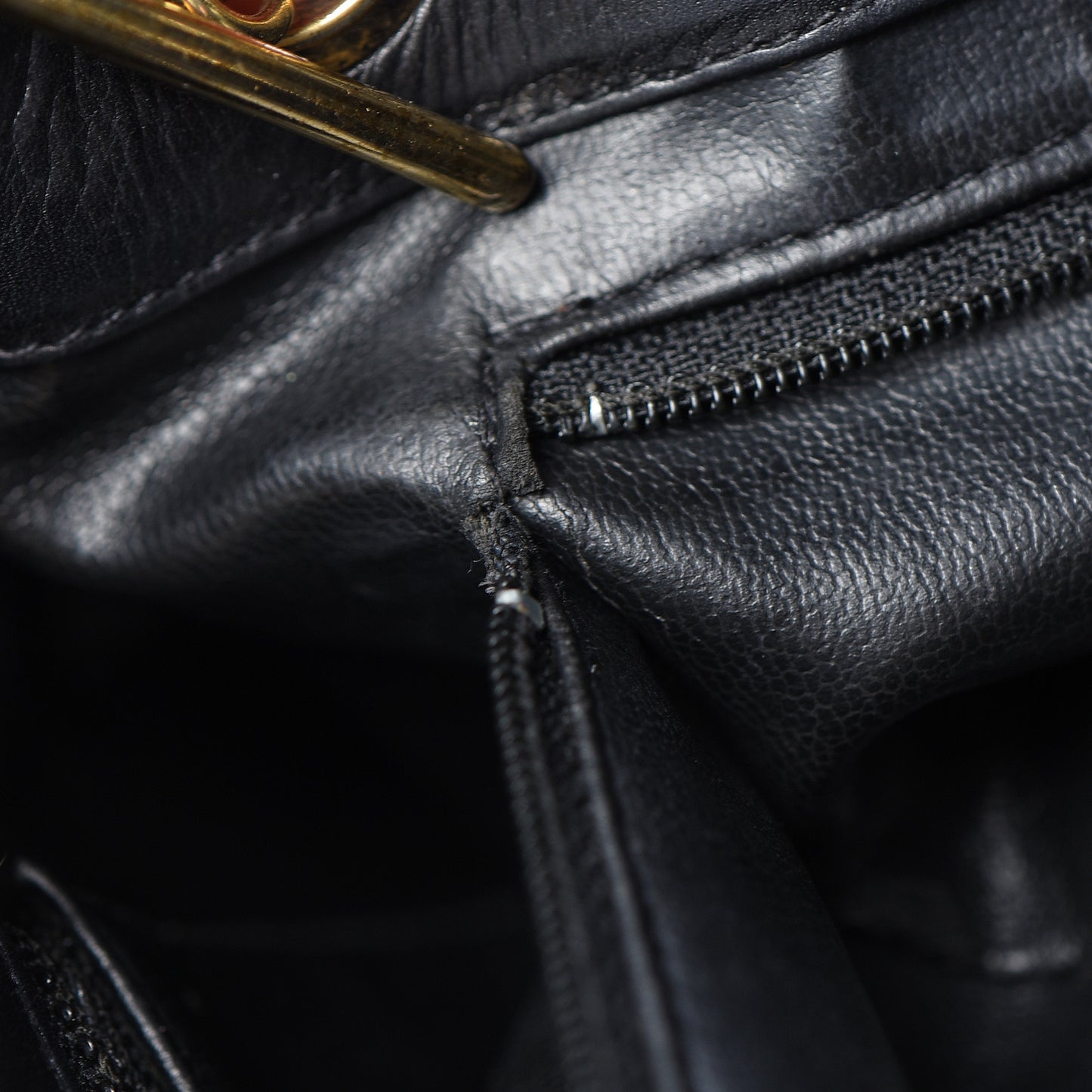 Calfskin Quilted Large Shoulder Bag Black