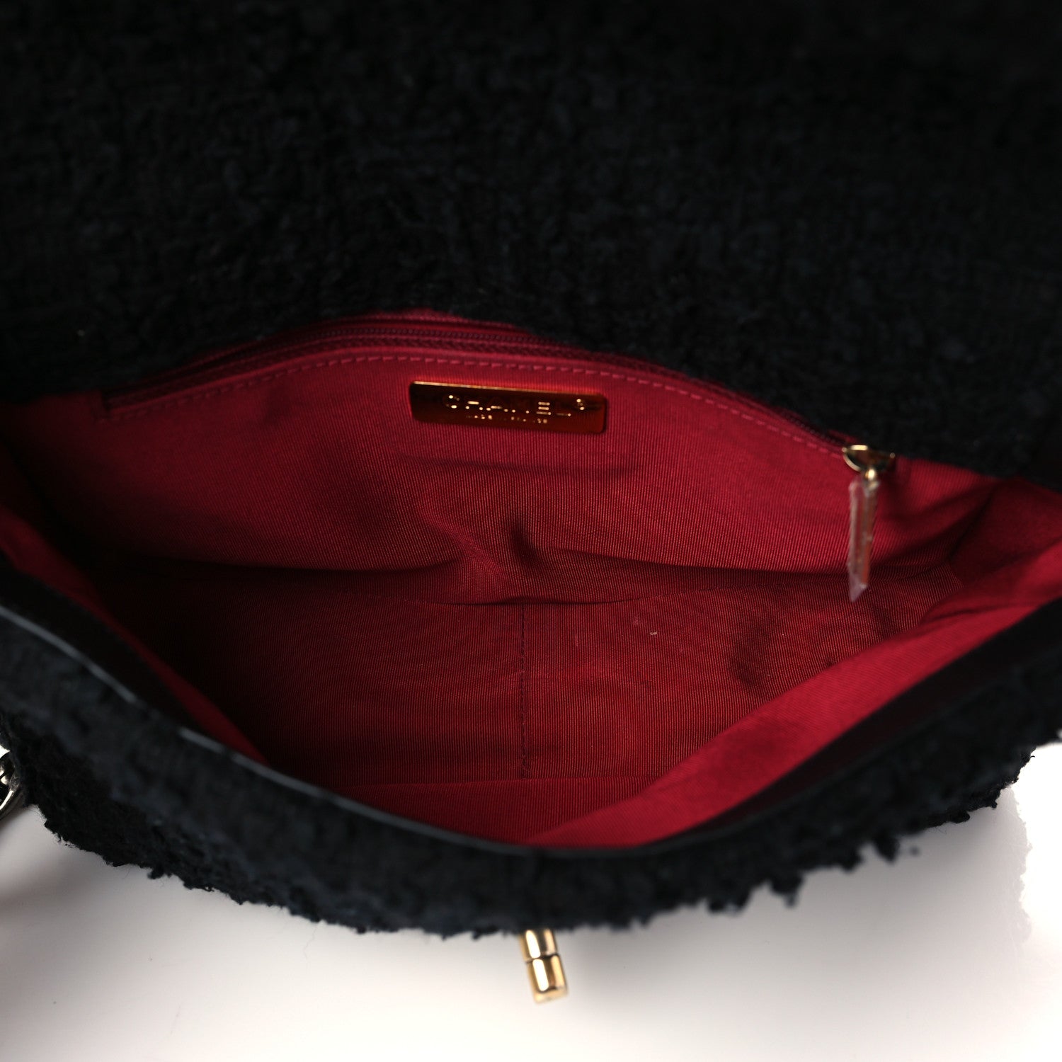 Chanel Tweed Quilted Medium Chanel 19 Flap Black 5 of 9