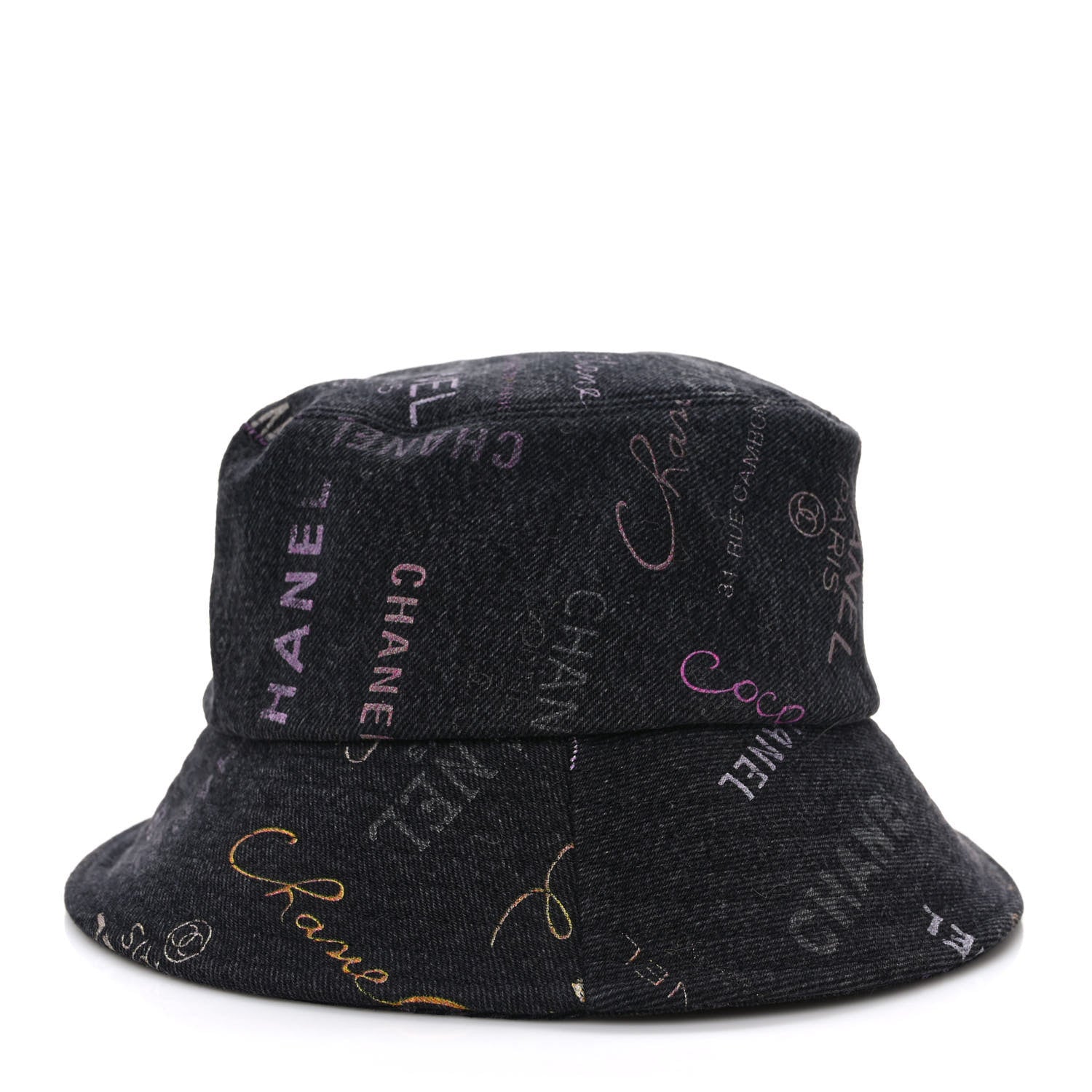 Chanel Denim Mood Cloche Bucket Hat M Black 4 of 8