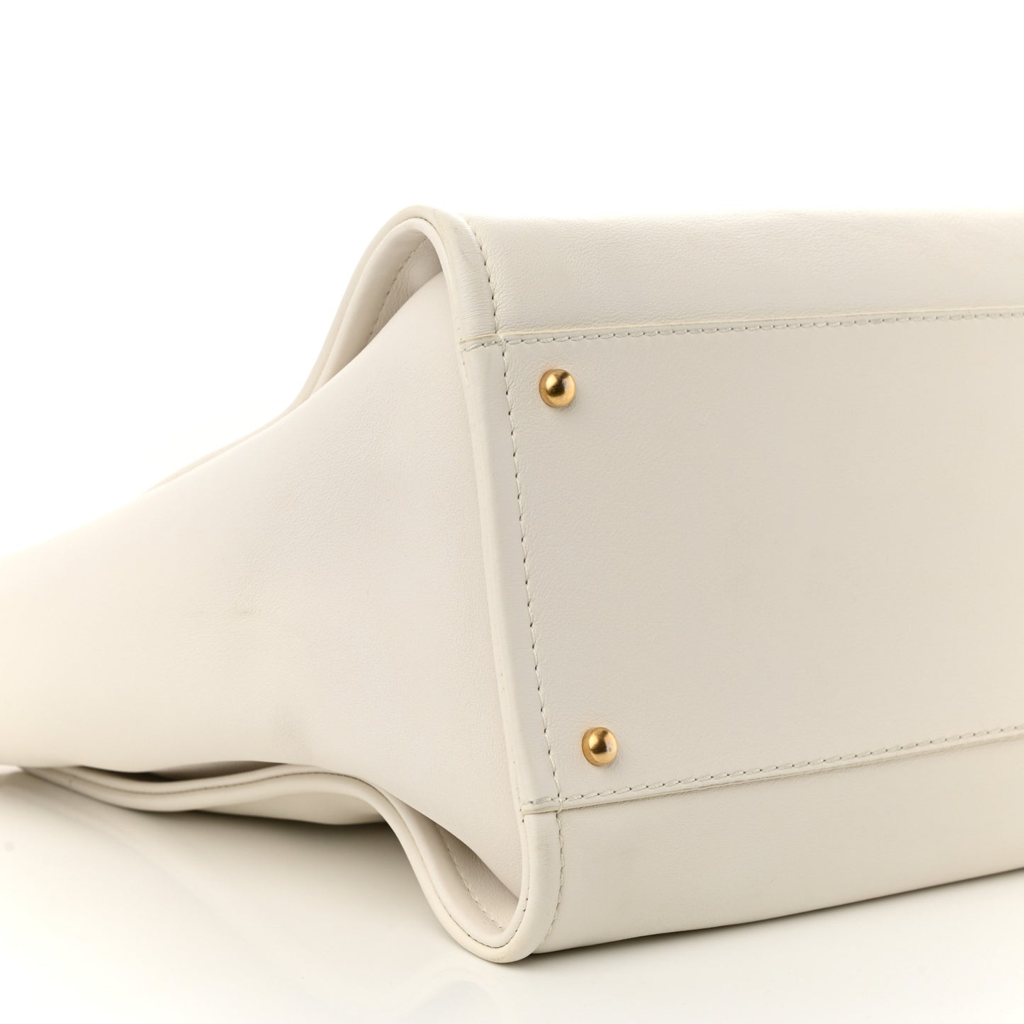 Calfskin Medium Deauville Tote White Multicolor