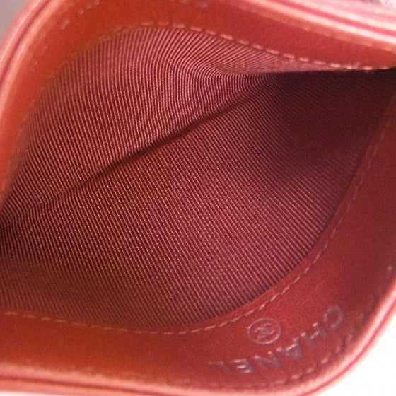 Chanel Lambskin Business Card Holder Salmon 7 of 8