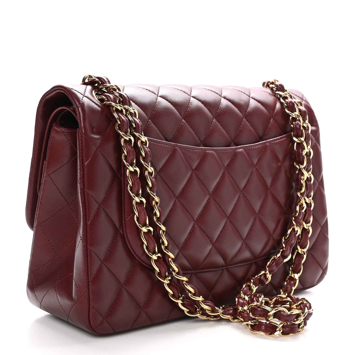 Chanel Lambskin Quilted Jumbo Double Flap Burgundy 3 of 11