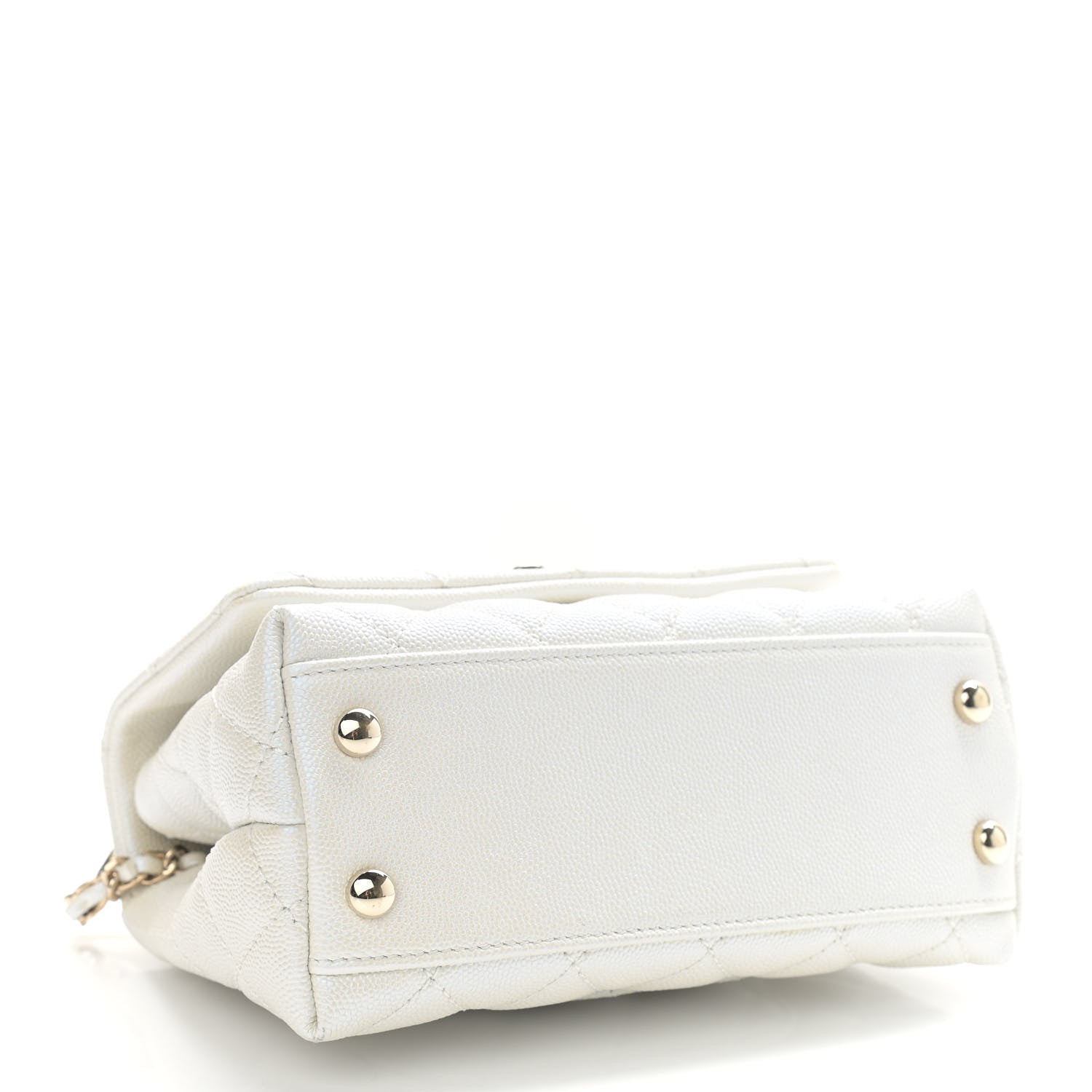Chanel Iridescent Caviar Quilted Extra Mini Coco Handle Flap Ivory 5 of 11