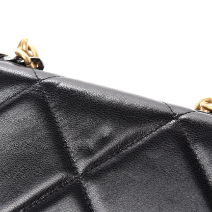 Chanel Goatskin Quilted Chanel 19 Wallet On Chain WOC Black 9 of 14
