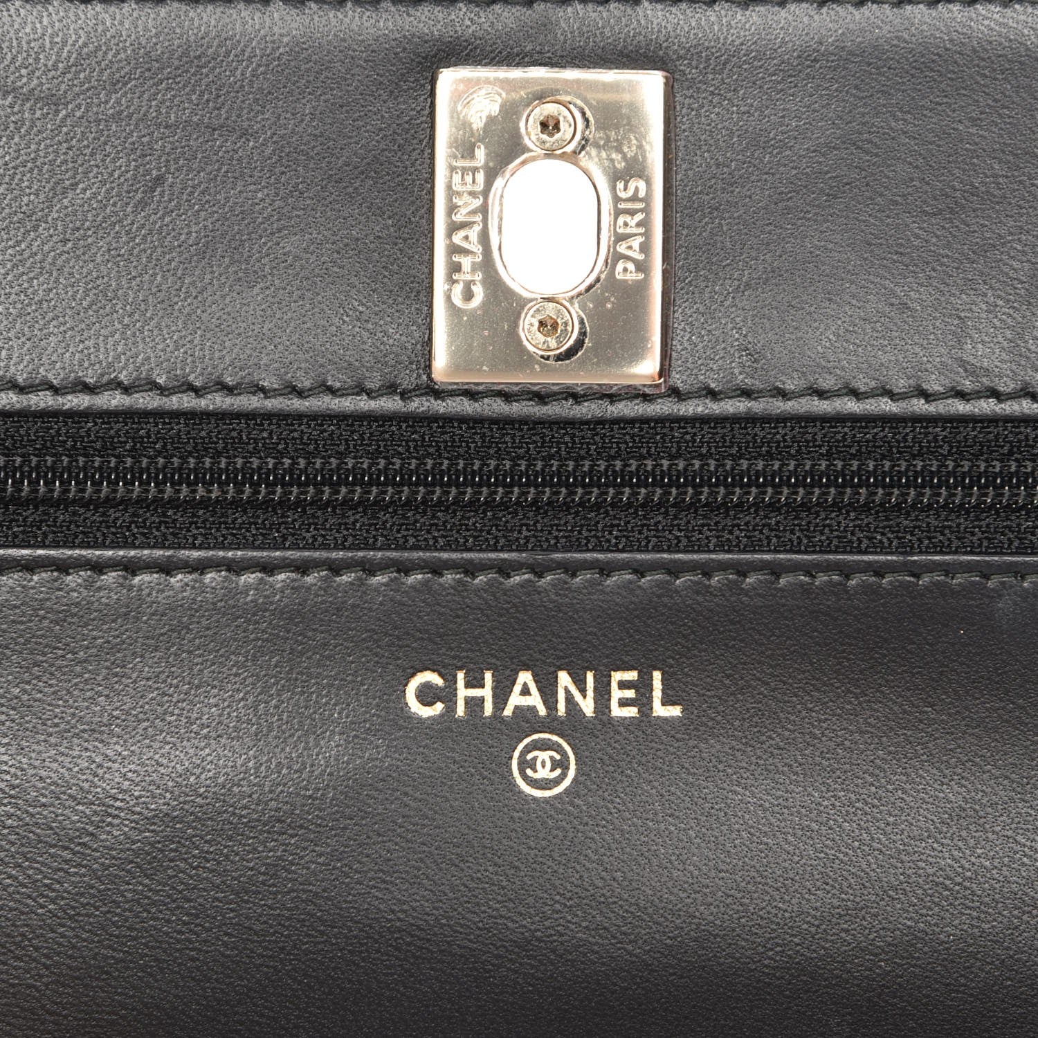 Chanel Lambskin Quilted Trendy CC Wallet On Chain WOC Black 6 of 10