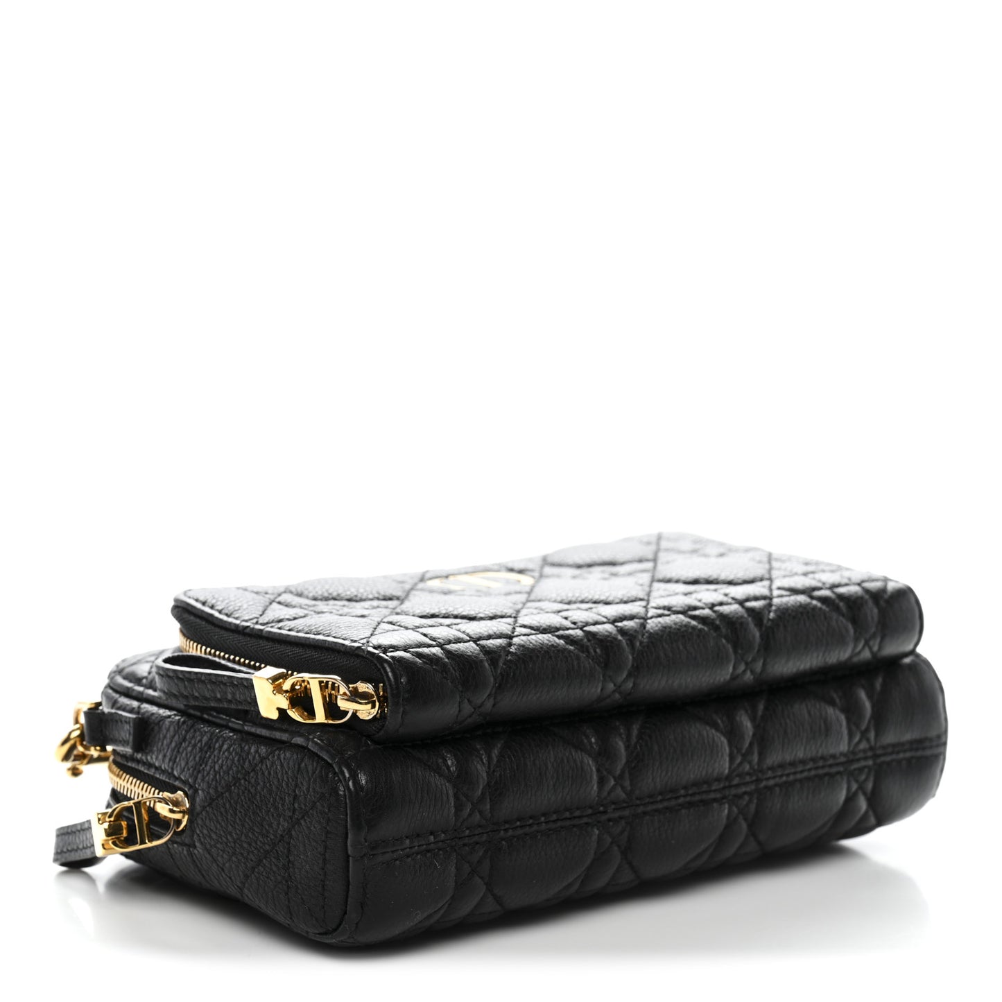 Supple Calfskin Caro Double Pouch Black