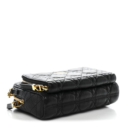 Christian Dior Supple Calfskin Caro Double Pouch Black 4 of 14