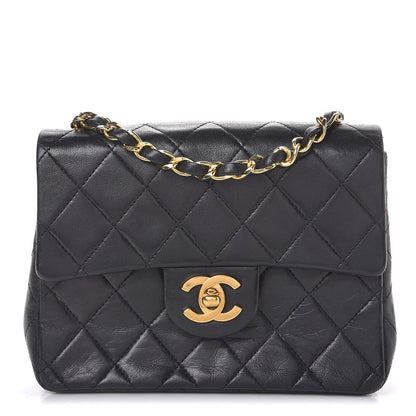 Chanel Lambskin Quilted Mini Square Flap Black 1 of 11