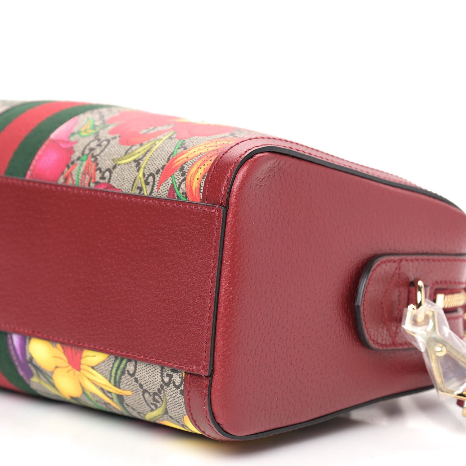 Gucci GG Supreme Monogram Flora Web Medium Ophidia Boston Red 8 of 8