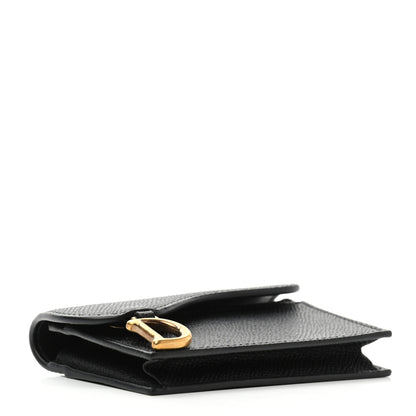 Christian Dior Grained Calfskin Saddle Card Holder Black 4 of 8