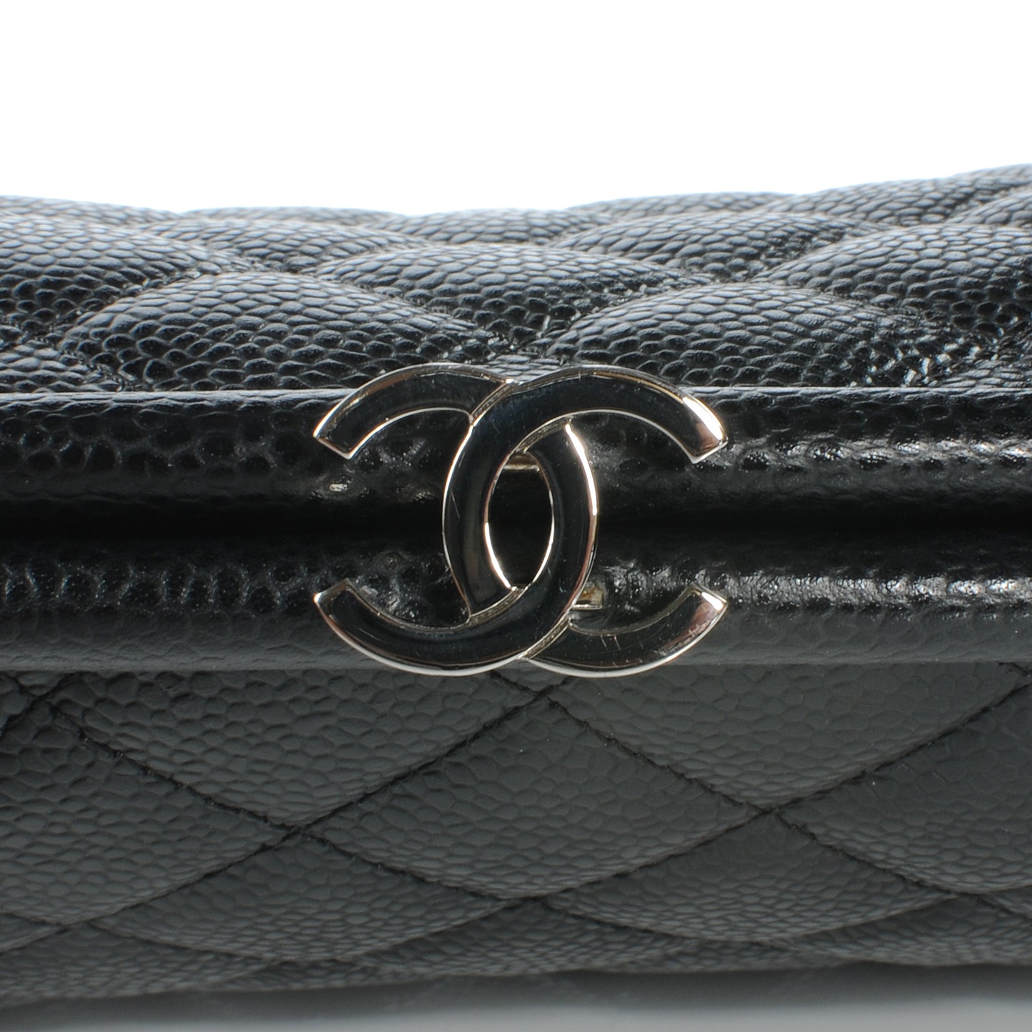 Caviar Quilted Timeless Clutch Black
