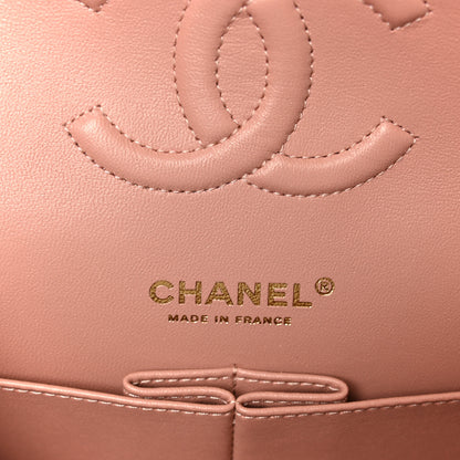 Chanel Tweed Quilted Medium Double Flap Pink Black White 5 of 10
