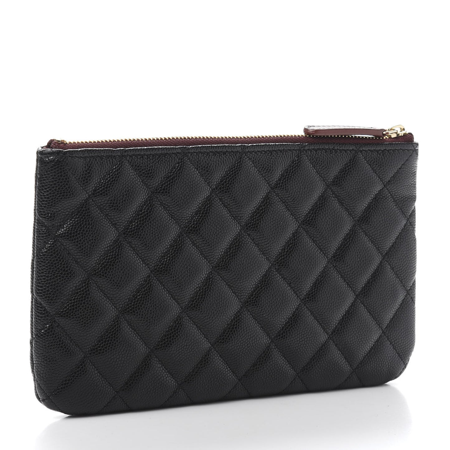 Caviar Quilted Cosmetic Case Black