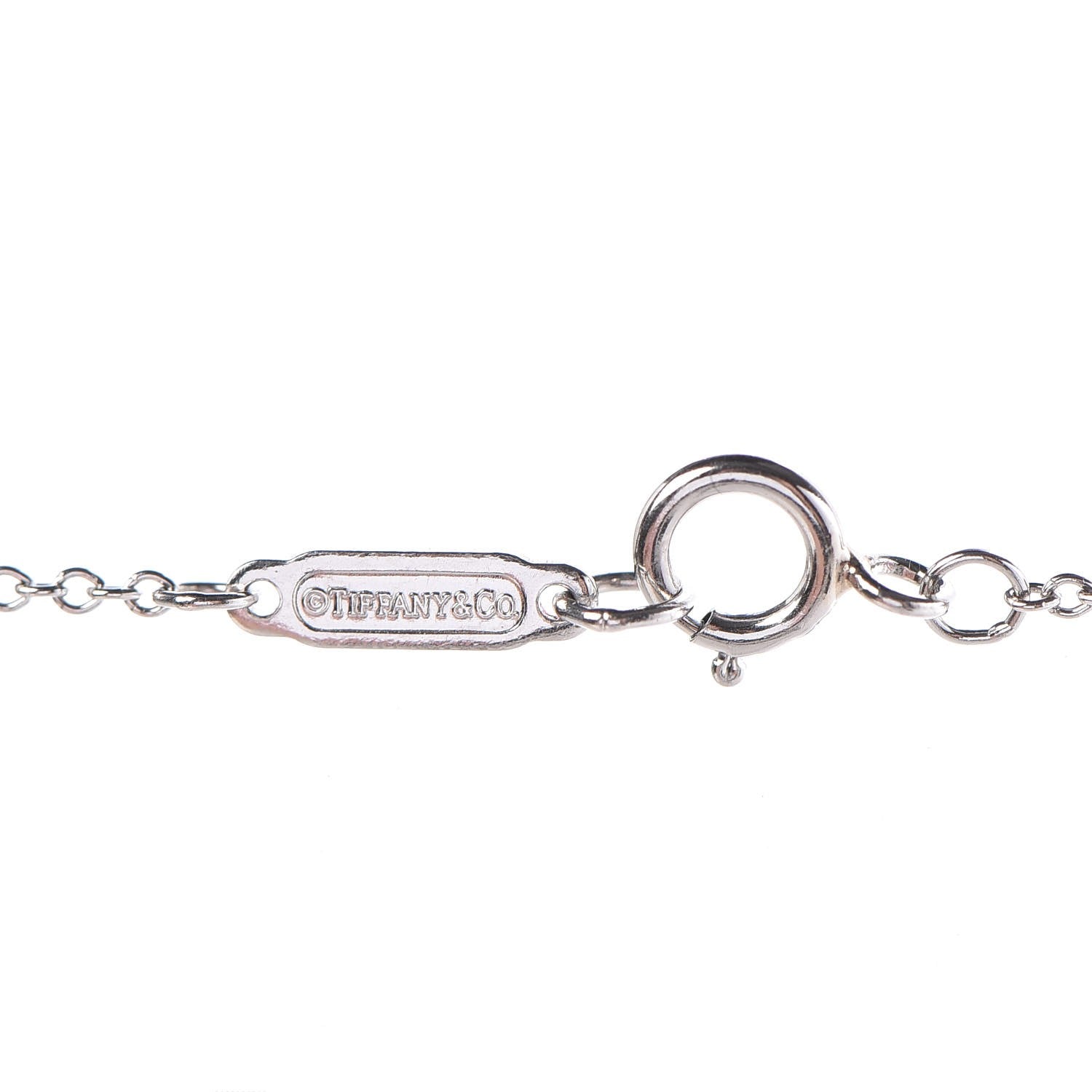 Tiffany Platinum Diamond Petals Key Pendant Necklace 7 of 8