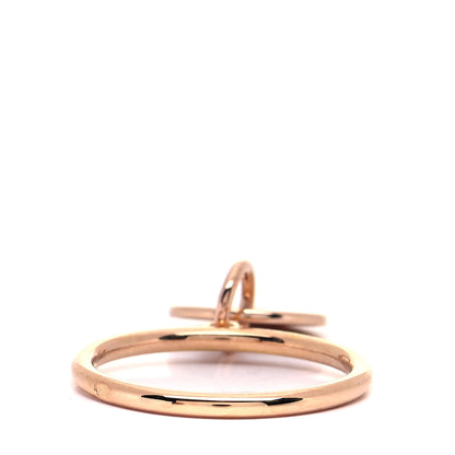 Hermes 18K Rose Gold Diamond Gambade Ring 48 4.5 3 of 7