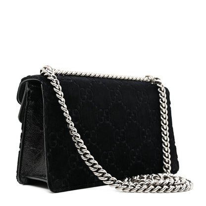 Gucci Velvet Skipper Crystal GG Monogram Small Dionysus Shoulder Bag Black Black Diamond 3 of 10