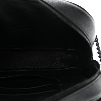 Saint Laurent Grain De Poudre Matelasse Monochrome Monogram Mini Lou Camera Bag Black 5 of 10