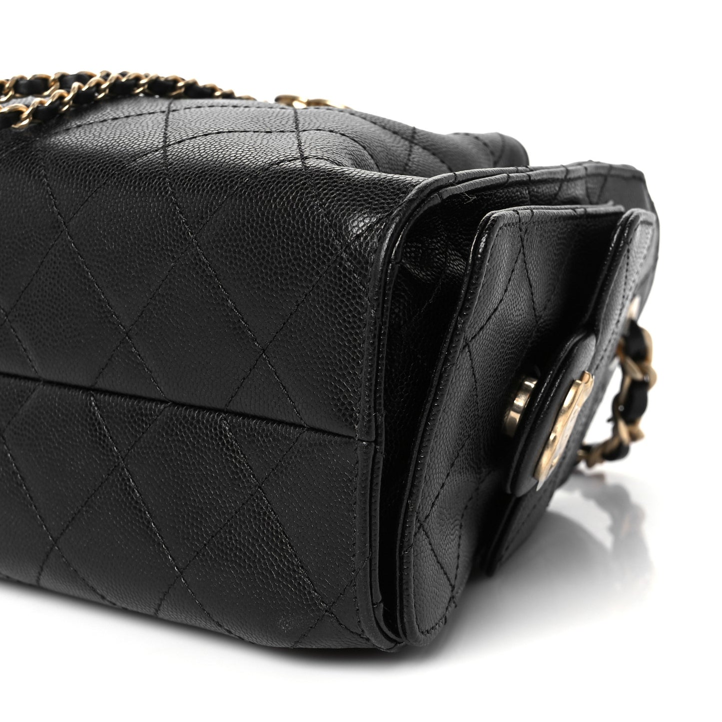Caviar Quilted Mini Chanel 25 Handbag Black