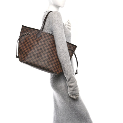 Louis Vuitton Damier Ebene Neo Neverfull MM Rose Ballerine 2 of 9
