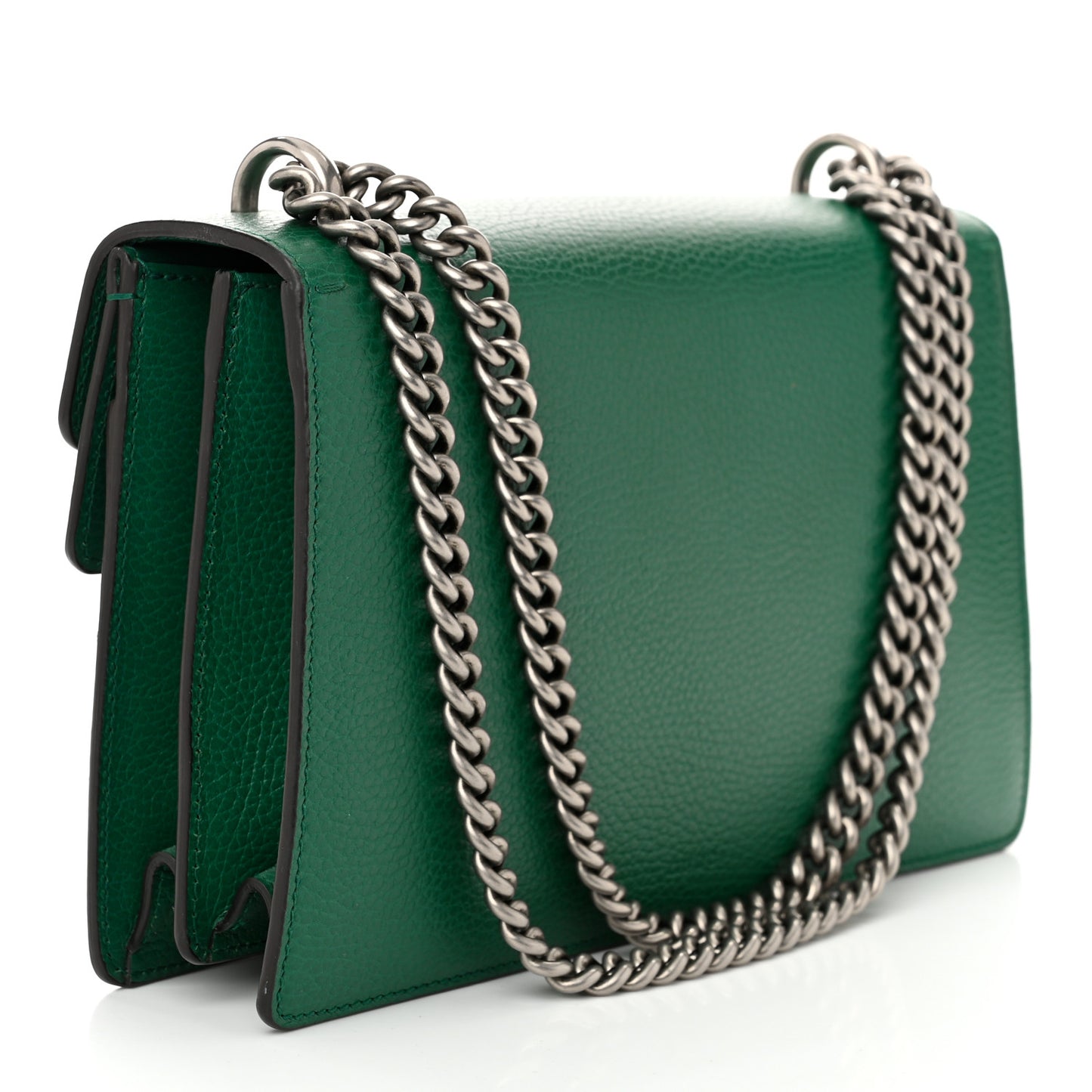 Pebbled Calfskin Small Dionysus Shoulder Bag Emerald