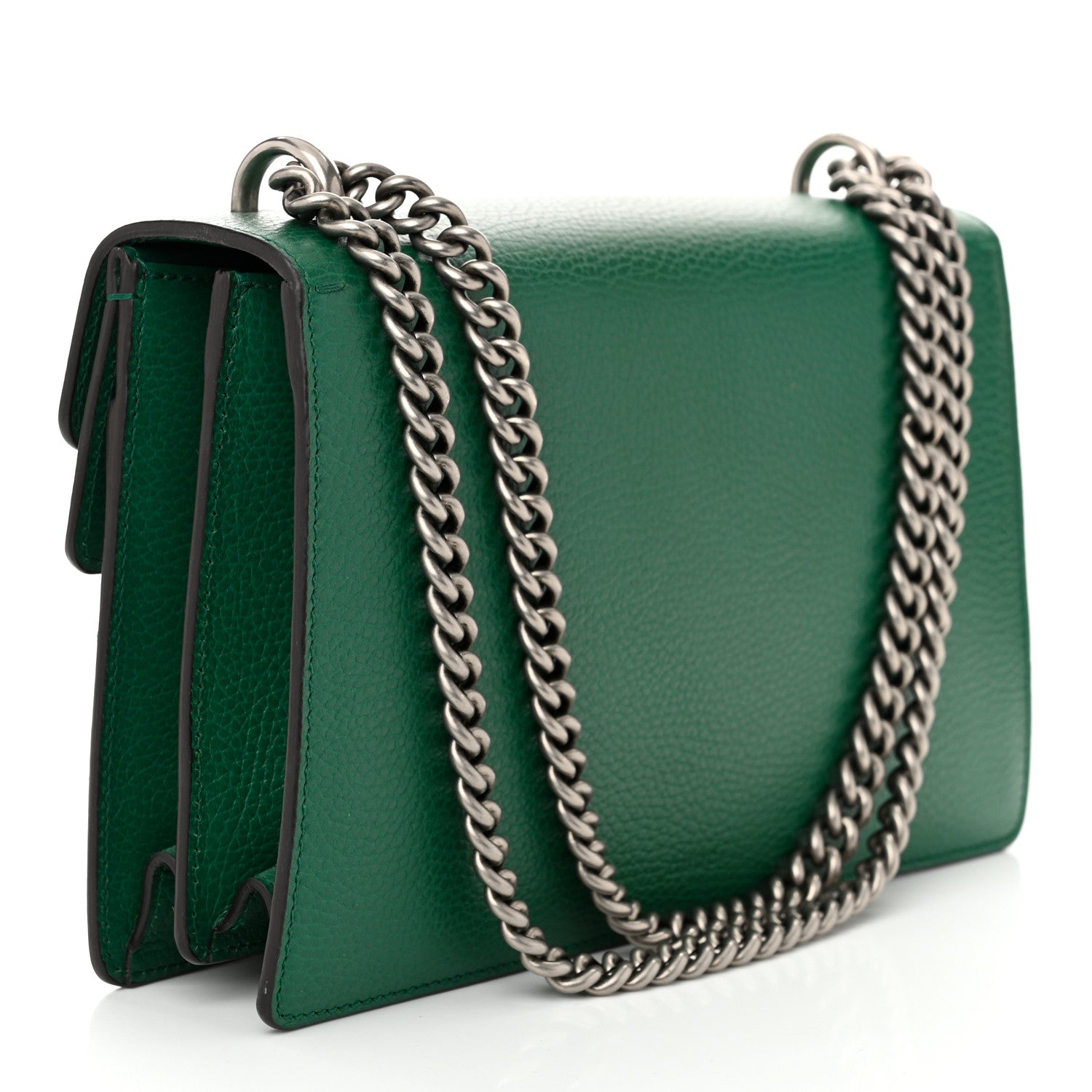 Gucci Pebbled Calfskin Small Dionysus Shoulder Bag Emerald 3 of 10
