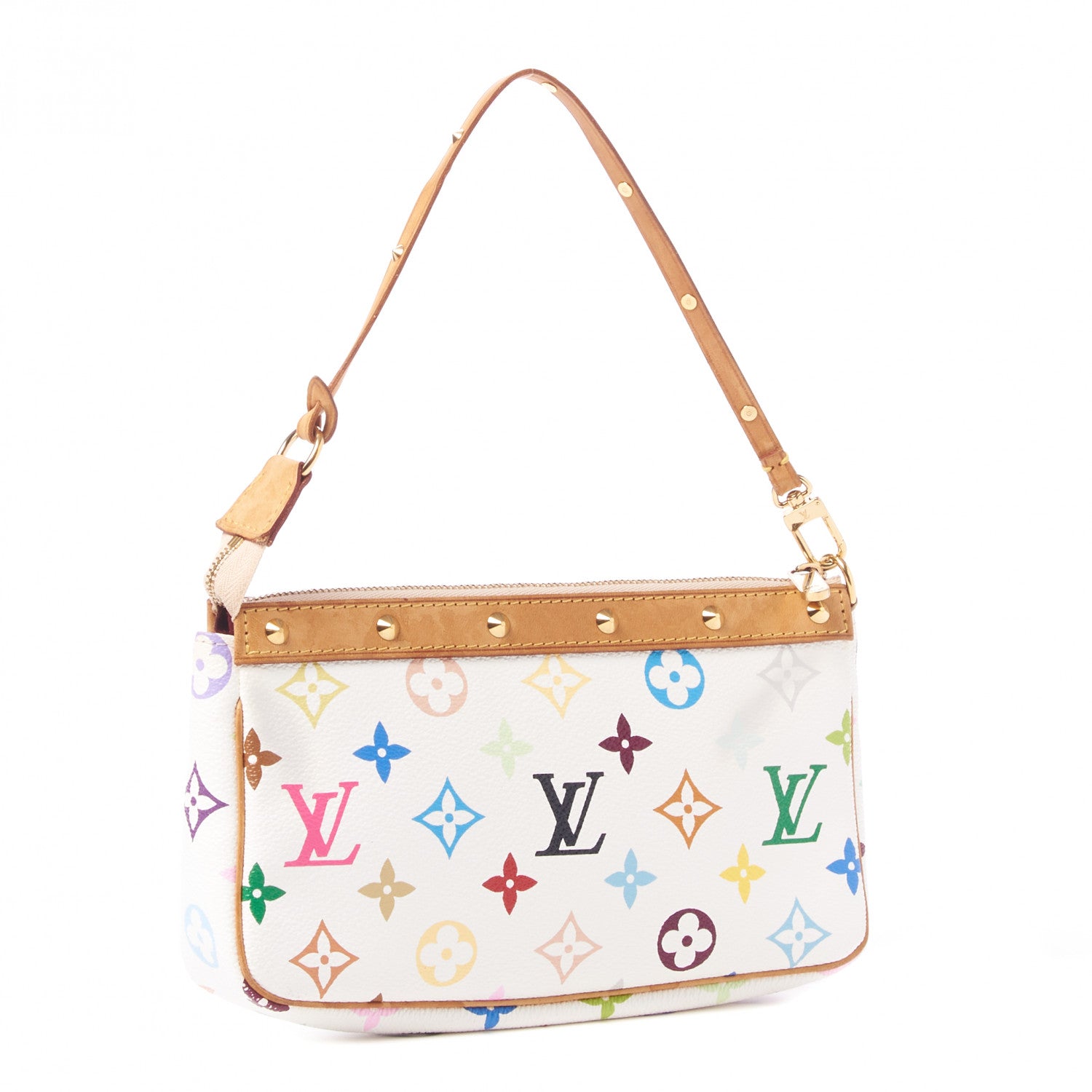 Louis Vuitton Monogram Multicolor Pochette Accessories White 2 of 10