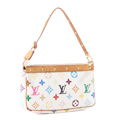 Louis Vuitton Monogram Multicolor Pochette Accessories White 2 of 10