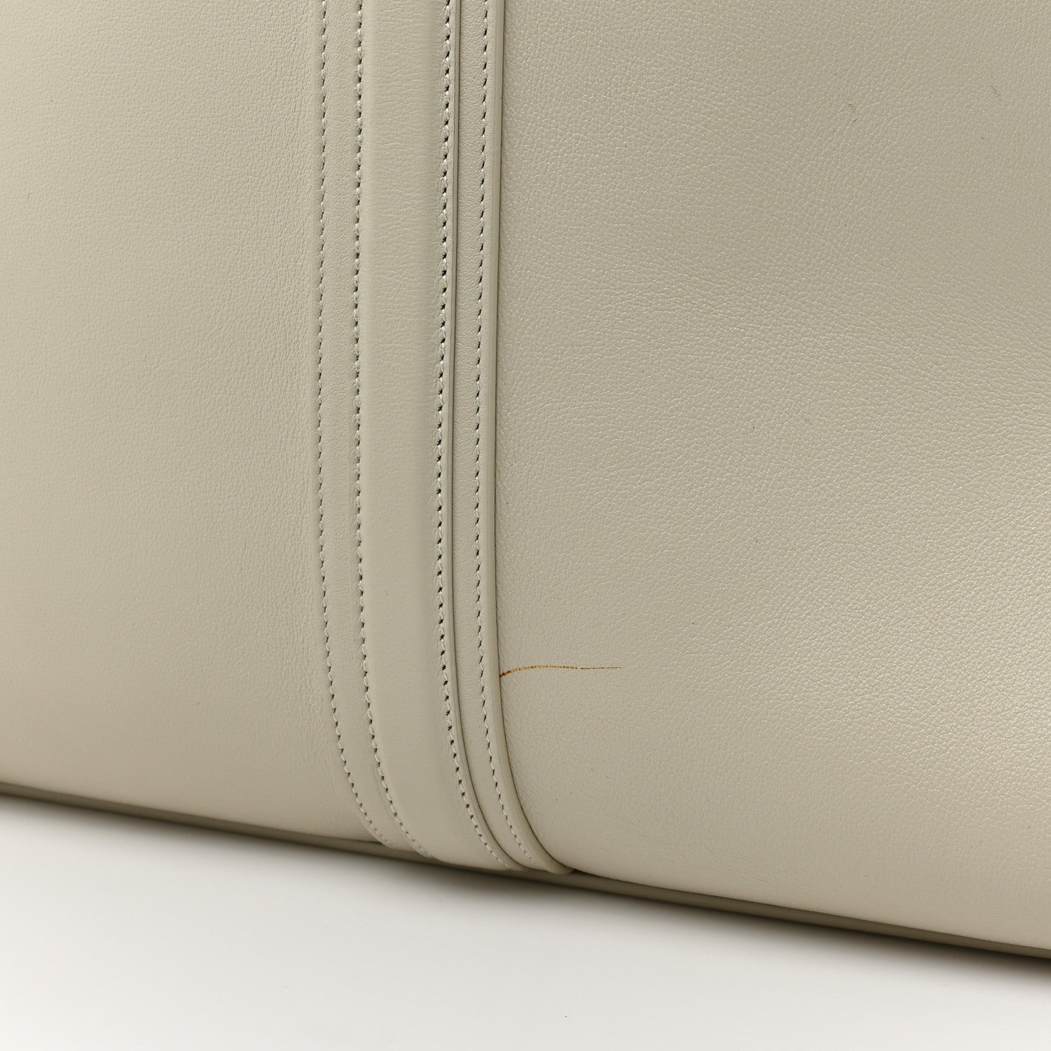 Saint Laurent Calfskin Commuter Duffle White 13 of 16