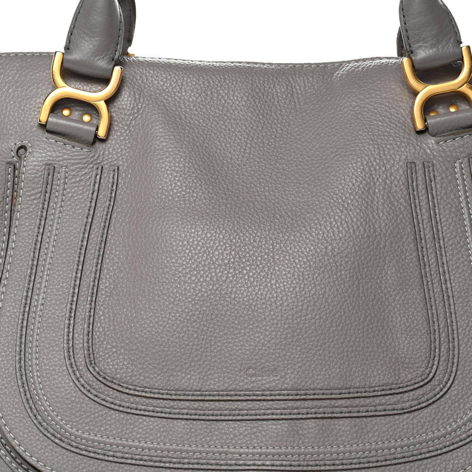 Chloe Calfskin Large Marcie Satchel Cashmere Grey 8 of 12