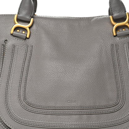 Chloe Calfskin Large Marcie Satchel Cashmere Grey 8 of 12