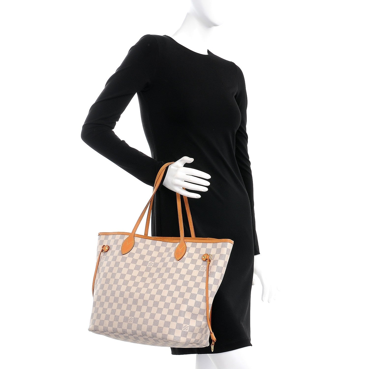 Louis Vuitton Damier Azur Neo Neverfull MM Rose Ballerine 2 of 13