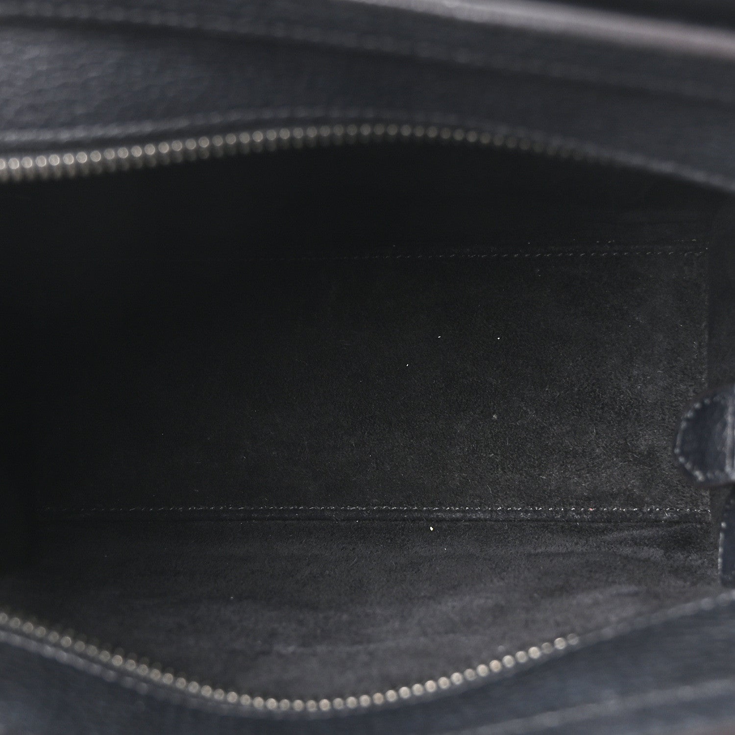 Celine Drummed Calfskin Nano Luggage Black 5 of 9