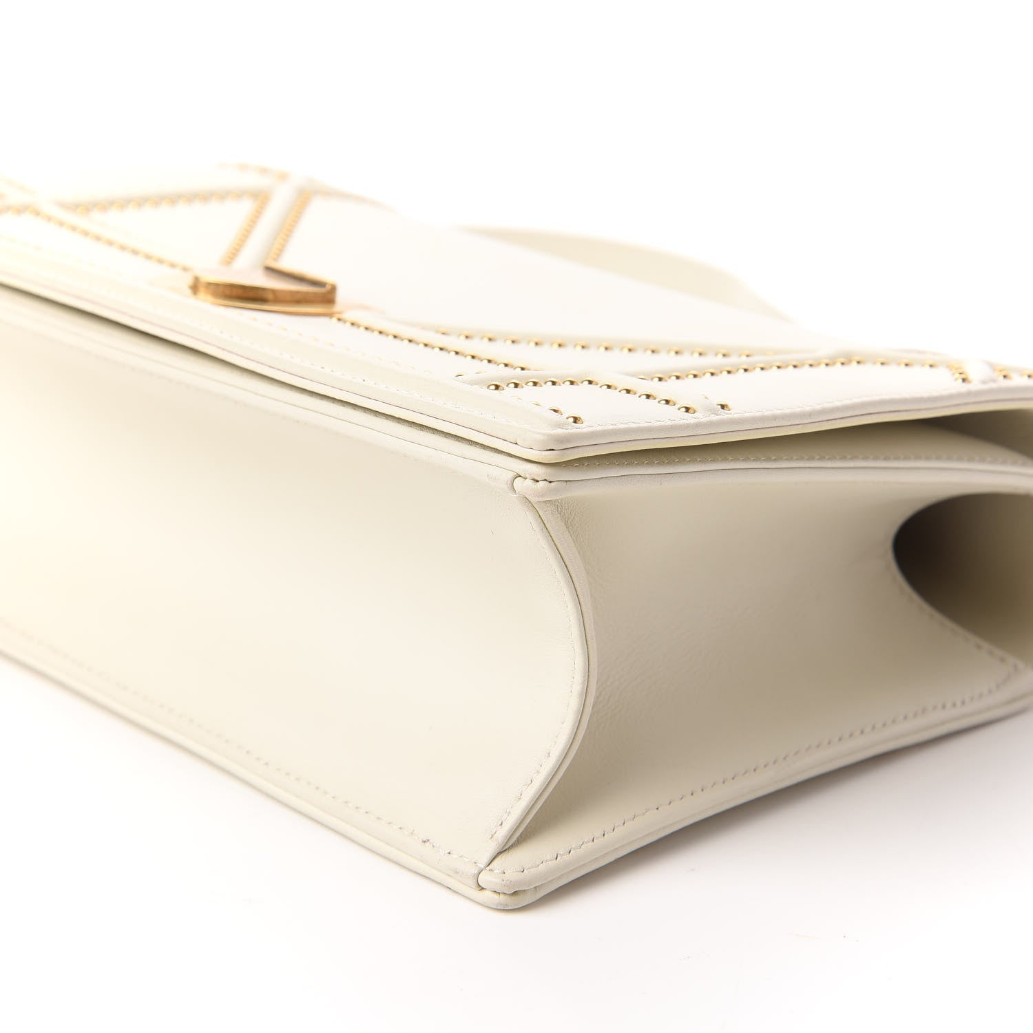 Christian Dior Lambskin Studded Medium Diorama Flap Bag Latte 7 of 11