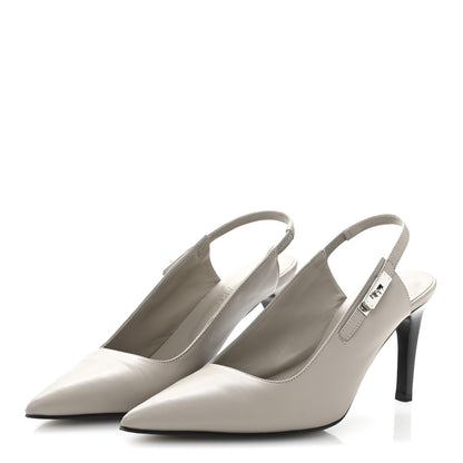 Hermes Nappa Lover 80 Slingback Pumps 36 Beige Galet 4 of 10