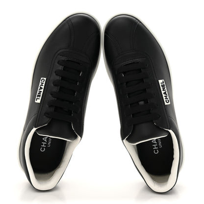 Chanel Calfskin CC Womens Sneakers 36.5 Black 2 of 9