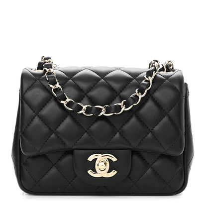Chanel Lambskin Quilted Mini Square Flap Black 1 of 11