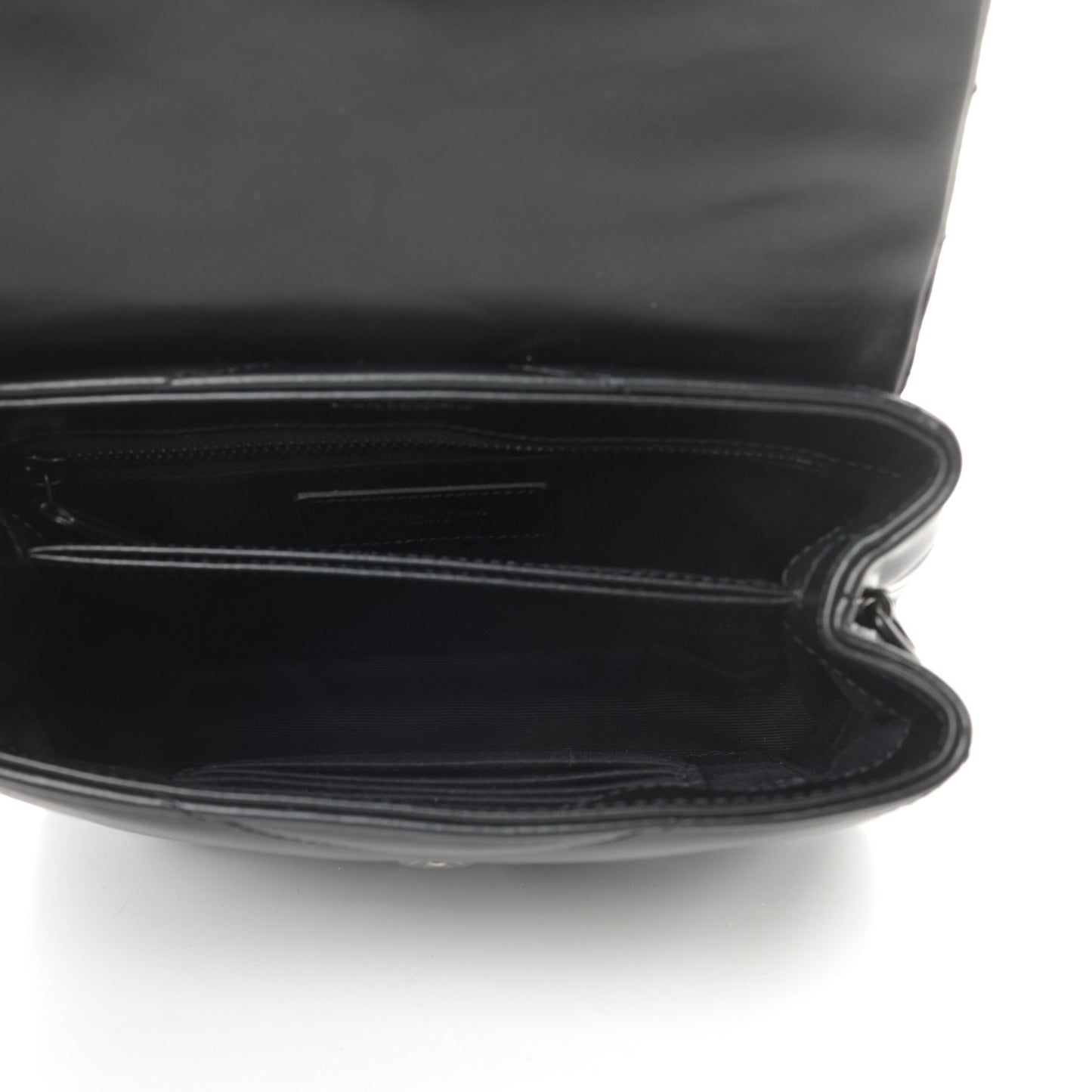Calfskin Y Quilted Monogram Toy Loulou Crossbody Bag Black