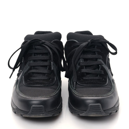 Chanel Toile Suede Calfskin CC Sneakers 37 Black 2 of 8