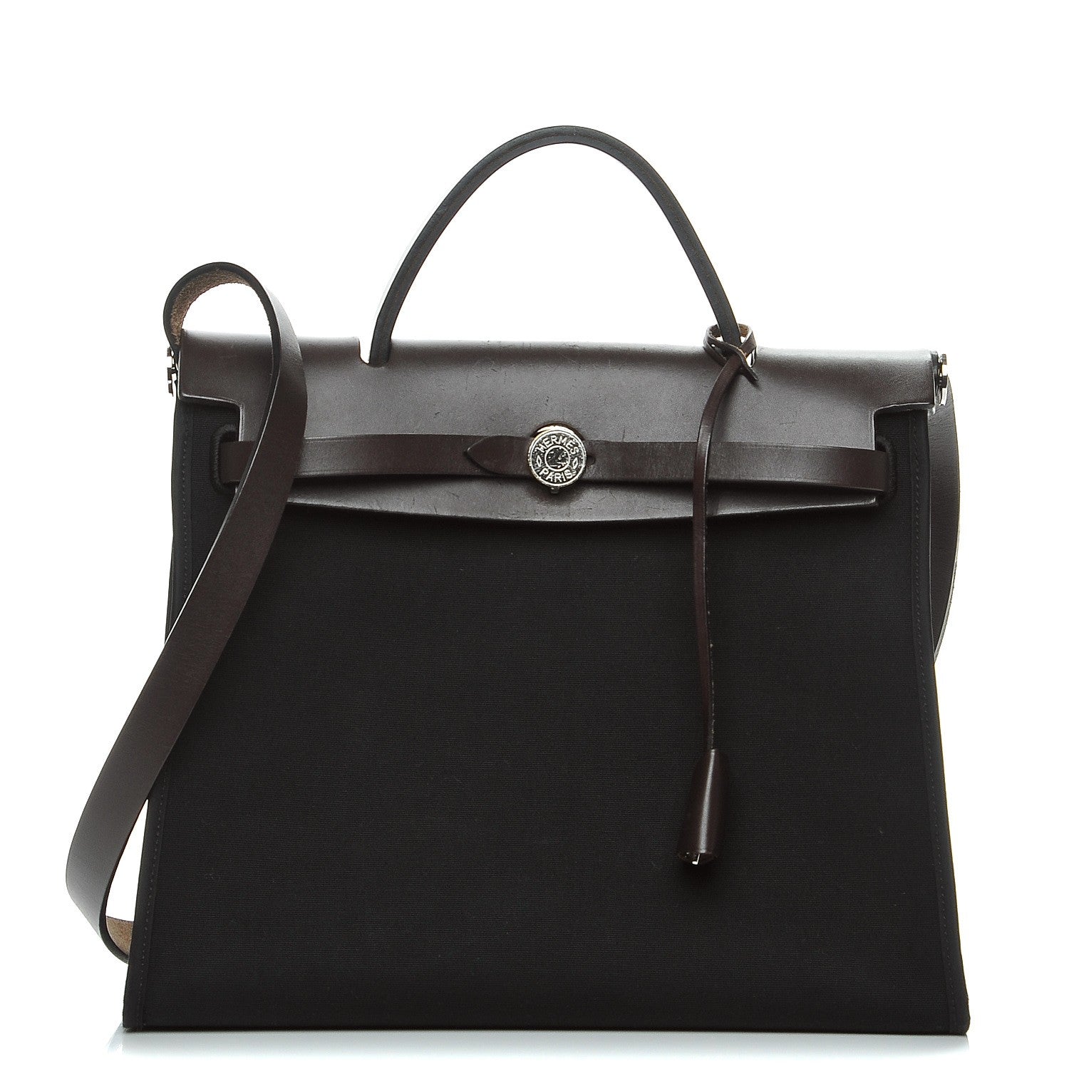 Hermes Toile Vache Hunter Herbag Zip 31 PM Black Ebene 1 of 11