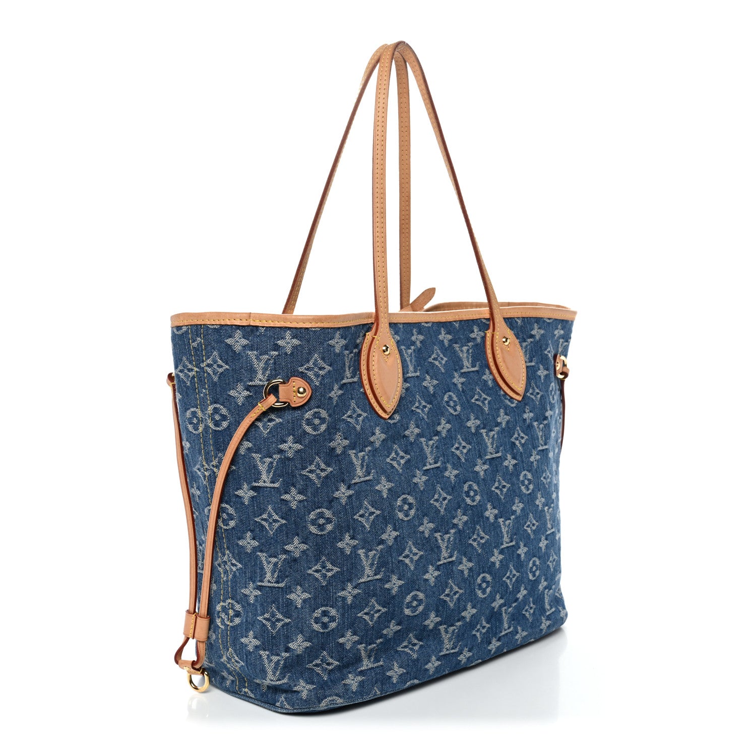Louis Vuitton Monogram Denim Neo Neverfull MM Blue 4 of 13
